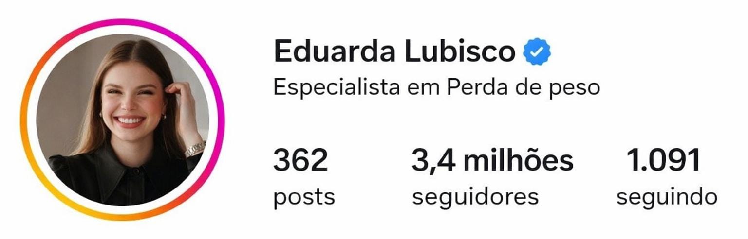 Instagram Eduarda Lubisco